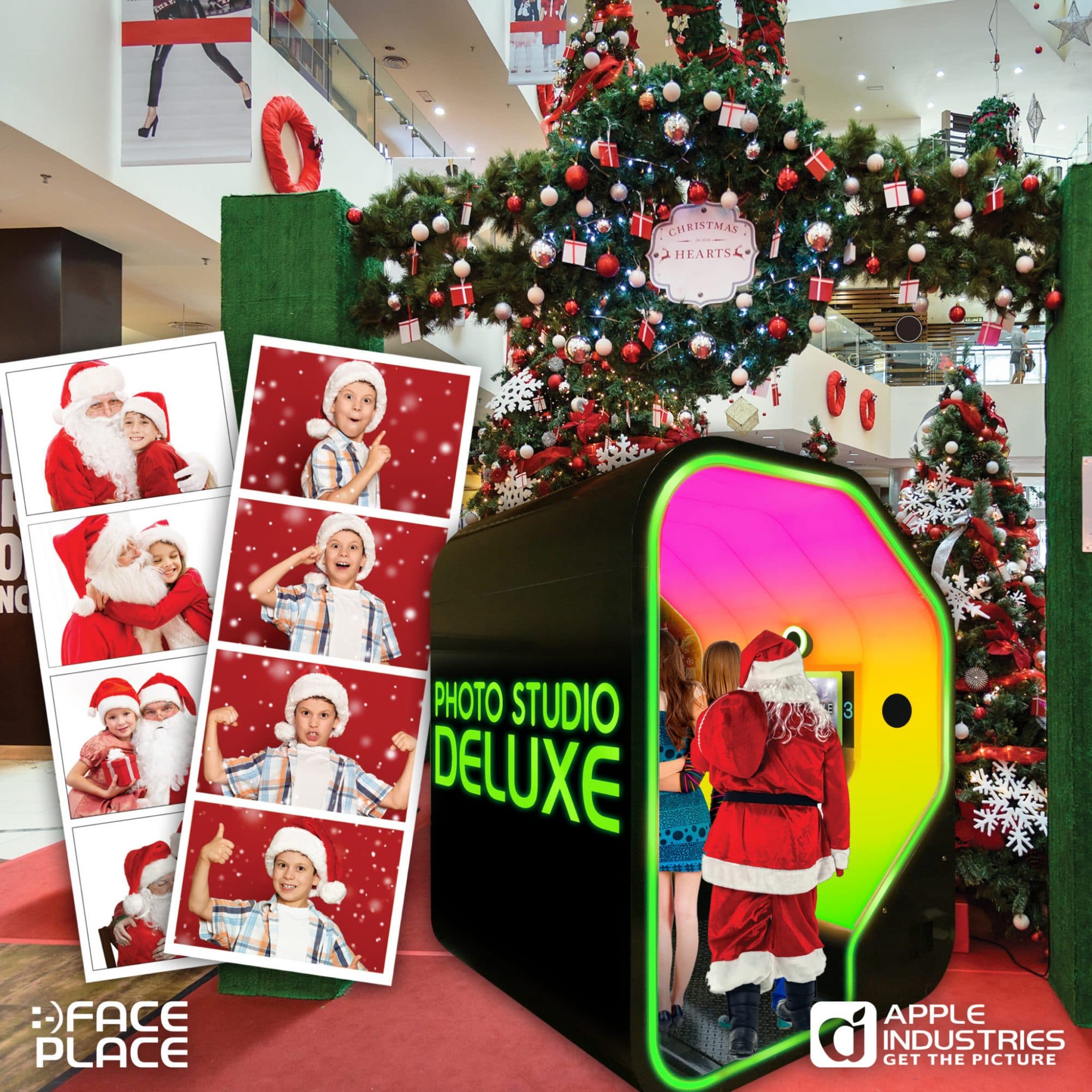 Santa + Face Place Photo Booth = Mall Fun and Increased Profits